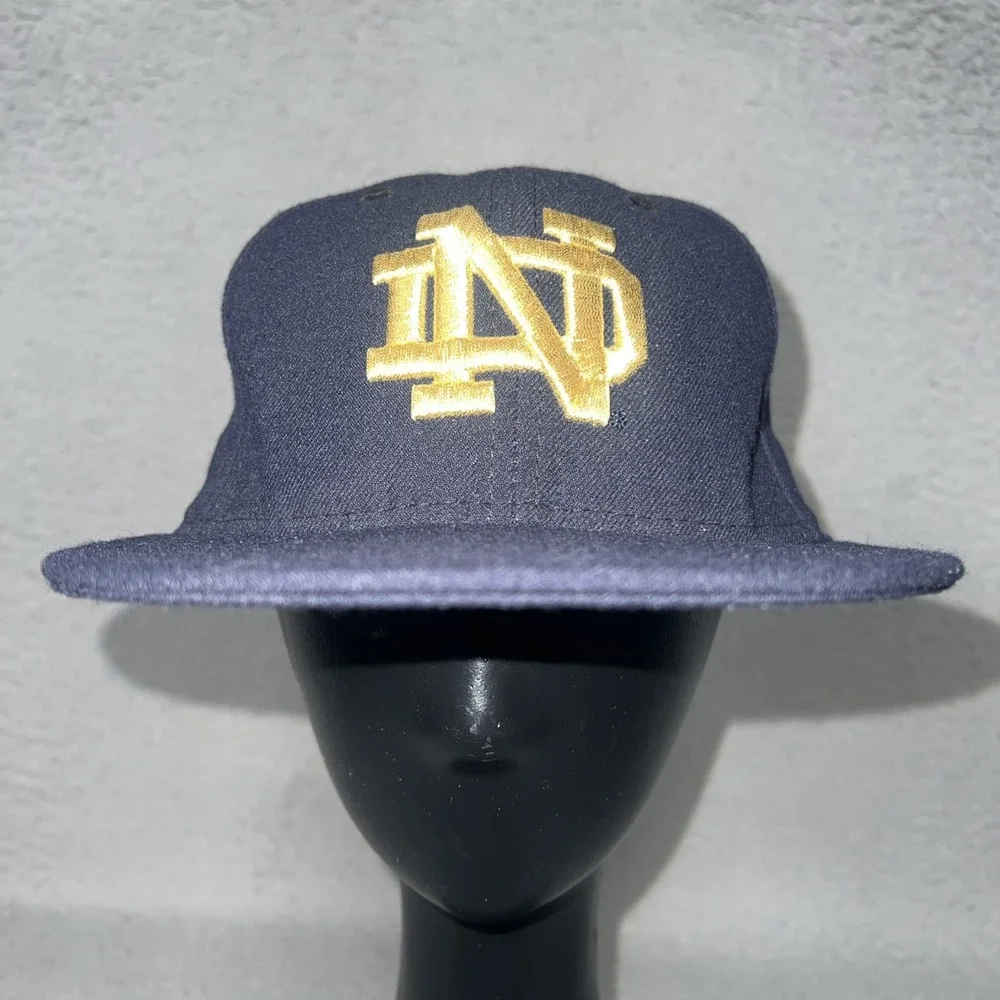 New Era 59Fifty Notre Dame Fighting Irish Hat Sz 7 Fitted Embroider Baseball Cap
